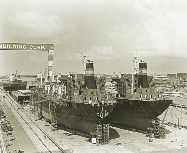 Kaohsiung Shipyard in the southern port city is completed in 1973. (Tang Ken-li)
