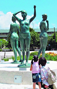 Nude sculptures find new home in Huashan Park - Taiwan Today
