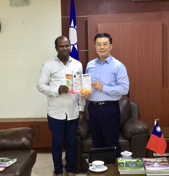 Devasitham慈善基金會主任Dr. Alfred Benjamin拜會駐清奈辦事處李朝成處長