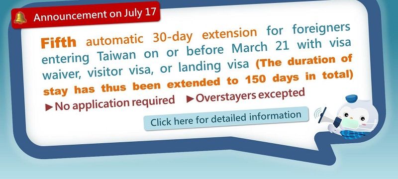 New Southbound Policy。Để giải quyết vấn đề người nước ngoài mắc kẹt tại Đài Loan do ảnh hưởng bởi dịch bệnh Covid-19, Bộ Ngoại giao quyết định: Người nước ngoài đã nhập cảnh vào Đài Loan từ ngày 21/3/2020 trở về trước và chưa quá hạn lưu trú sẽ được tự động gia hạn lưu trú thêm 30 ngày lần thứ 5 mà không cần phải làm thủ tục đăng ký gia hạn nhưng tổng số ngày lưu trú tại Đài Loan không được vượt quá 180 ngày (Ảnh: Bộ Ngoại giao)