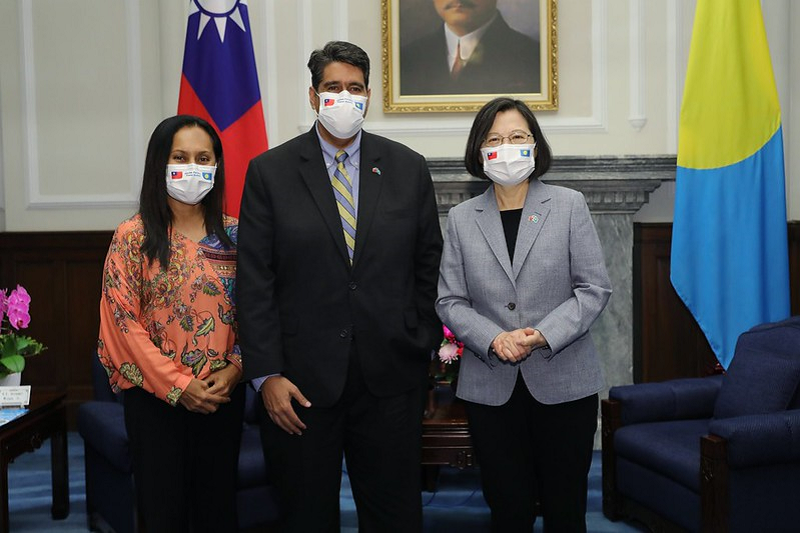 蔡英文総統が初外遊のパラオ・ウィップス大統領夫妻と会見 : Taiwan Today