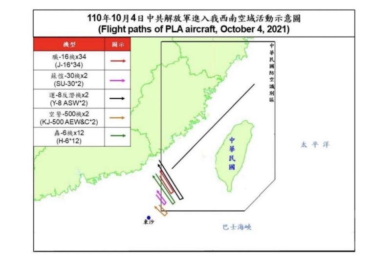 中国機、過去最多の52機が台湾の防空識別圏（ADIZ）に : Taiwan