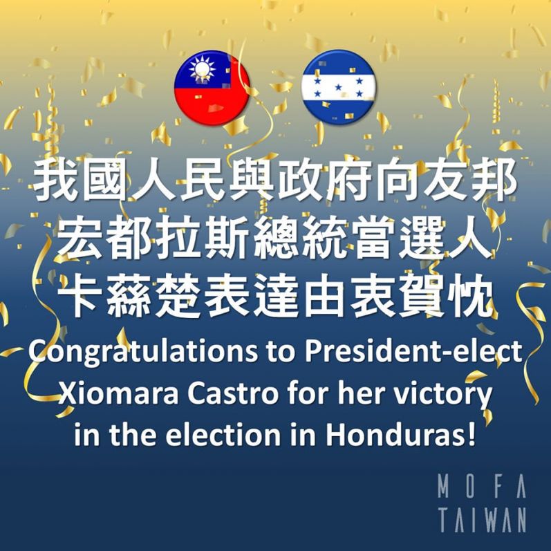 中華民国政府、ホンジュラス共和国の大統領選挙遂行に祝意 Taiwan Today