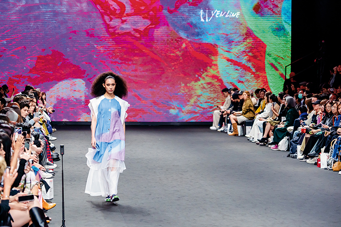 Tennii Studio collaborates with designer Hsu Yen-lin for the 2025 Taipei Fashion Week in the capital. (Photo by Chin Hung-hao)