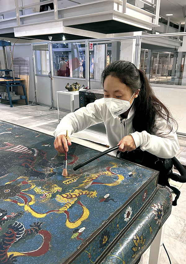 Conservators like Chu Yu-chen have the opportunity to work at the Vatican Museums thanks to an internship program launched by the cultural institution in the Holy See and the BOCH. (Courtesy of Chu Yu-chen)