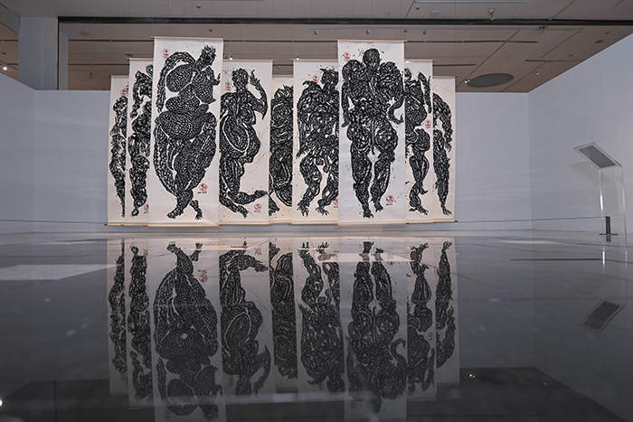 “The ZOON Series” by Huang Ji-yang is part of a section exploring the search for a national cultural identity during the 1980s and ‘90s. (Courtesy of NTMoFA)