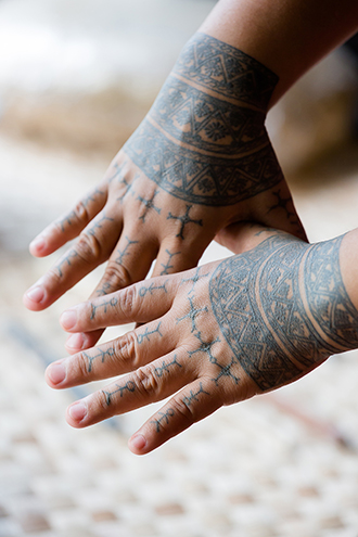 Traditional Paiwan tattoos preserve cultural lineage and personal identity through generations. (Photo by Chin Hung-hao)