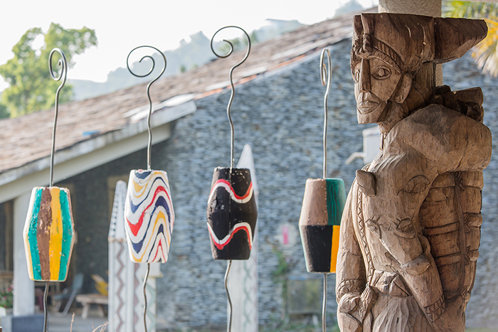 Colorful wood carvings at Taiwan Indigenous Peoples Culture Park in the southern county of Pingtung reflect the various mythologies and aesthetic traditions of the artists who blended symbolism with artistic flair to bring them to life. (Photo by Chin Hung-hao)