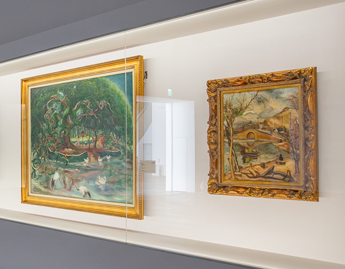 The exhibit features iconic paintings by Chen Cheng-po. (Courtesy of Tainan Art Museum)