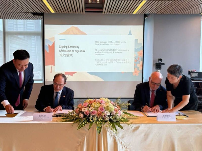 Taiwan and Canada sign MOU on dark vessel detection systemPhotos - New Southbound Policy
