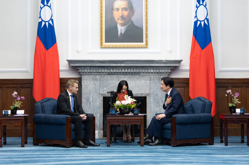 President Lai meets Israel-Taiwan parliamentary friendship group Chair Boaz Toporovsky