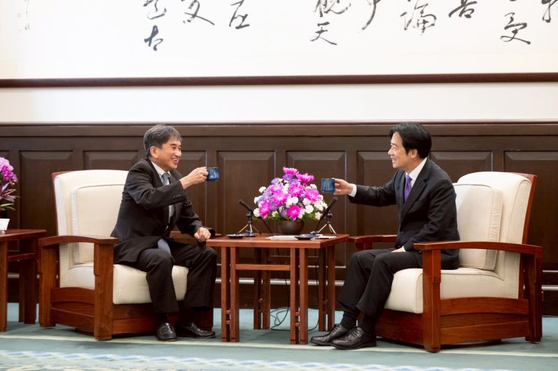 President Lai receives veteran Japanese diplomat Tarumi - Taiwan Today
