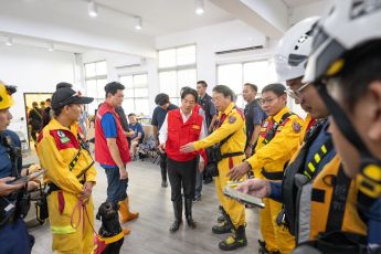 President Lai visits typhoon-hit Hualien