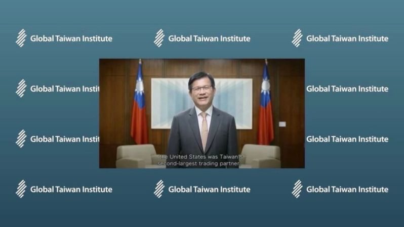 New Southbound Policy。Bộ trưởng Bộ Ngoại giao Lâm Giai Long phát biểu qua video tại Hội thảo thường niên của của tổ chức tư vấn chính sách Washington “Trung tâm nghiên cứu Đài Loan toàn cầu” (GTI) vào ngày 1/10.(Ảnh: Bộ Ngoại giao)