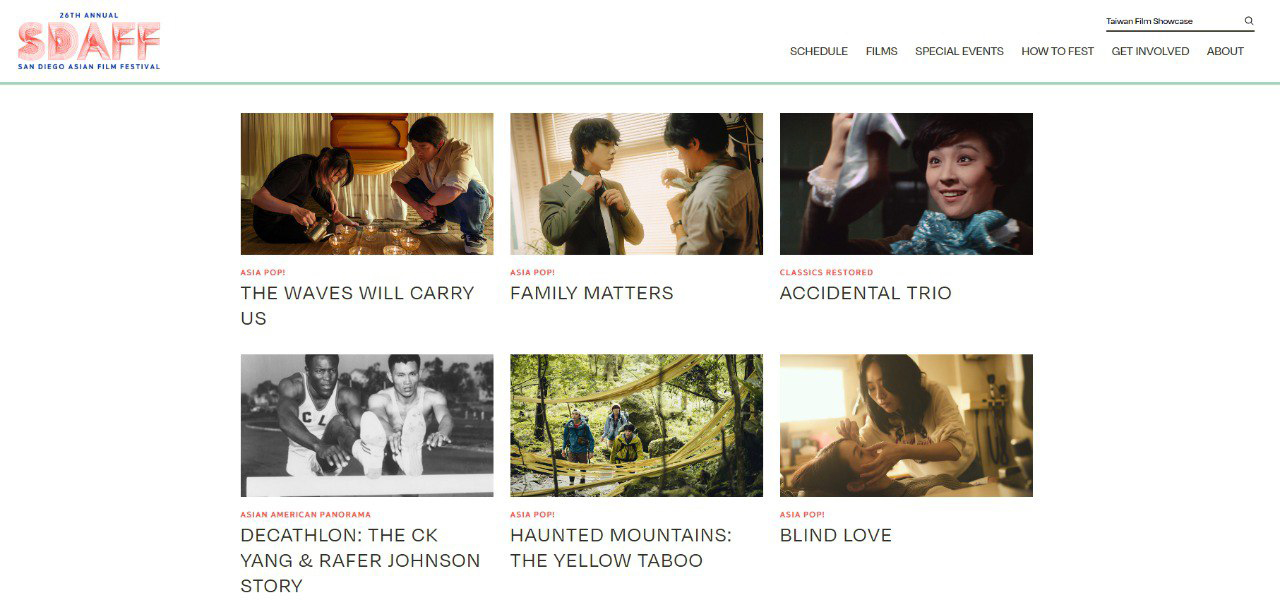 Taiwanese movies feature at Southern California film festival