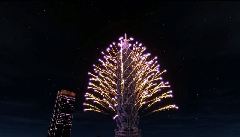 New Southbound Policy。กต.ไต้หวันจัดเตรียมสัญญาณถ่ายทอดสดผ่านดาวเทียม สำหรับกิจกรรม “การแสดงพลุดอกไม้ไฟส่งท้ายปีเก่าต้อนรับปีใหม่ อาคารไทเป 101 (Taipei 101 New Year Fireworks) (ภาพจากไทเป 101)