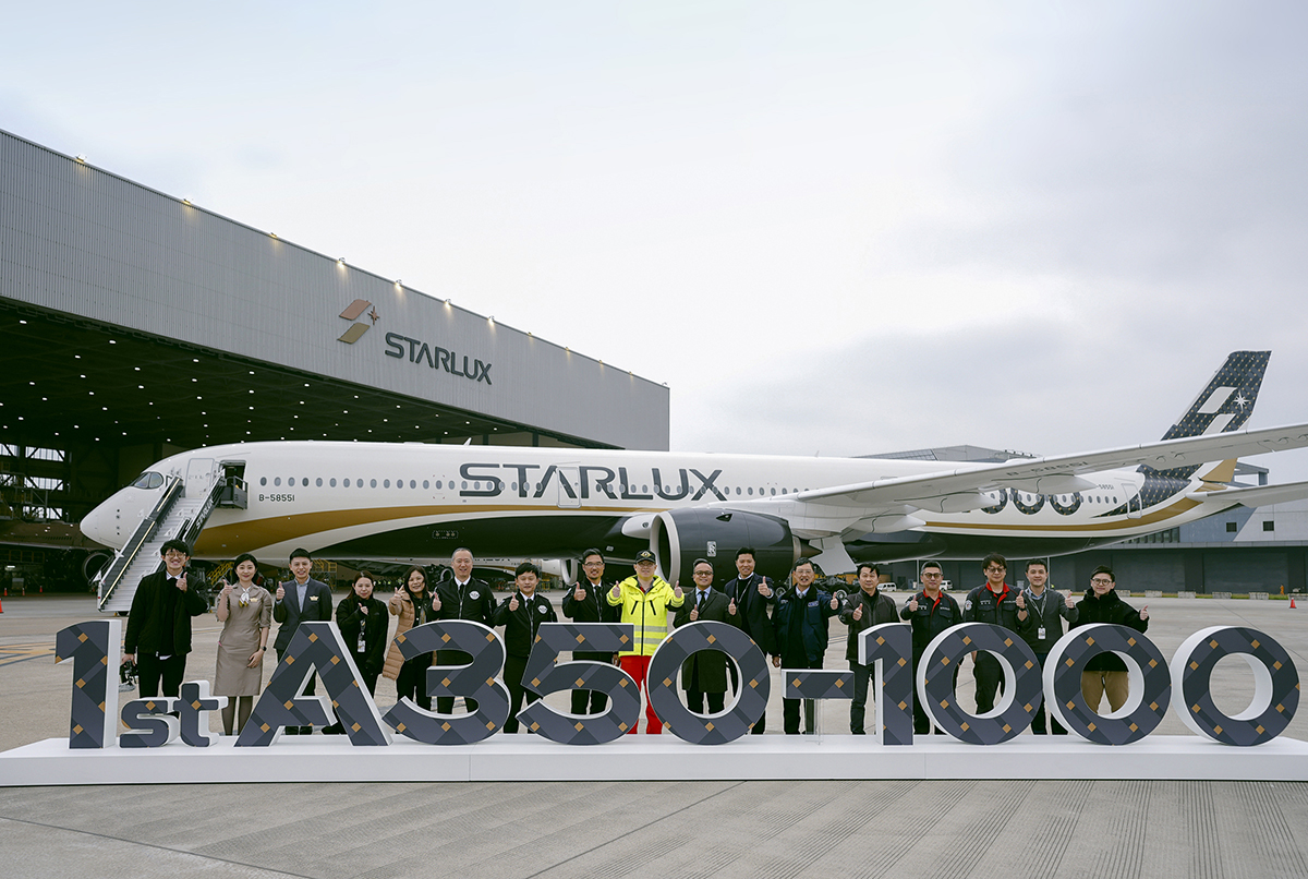 Starlux takes delivery of the largest wide-body plane in its fleet in early 2026, allowing the carrier to expand international routes. (Courtesy of Starlux Airlines)