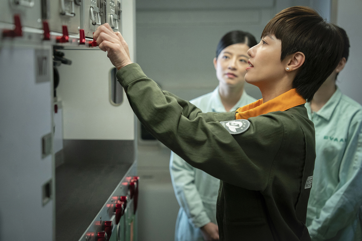 An EVA Air flight staff member receives on-the-job training. (Courtesy of EVA Air)