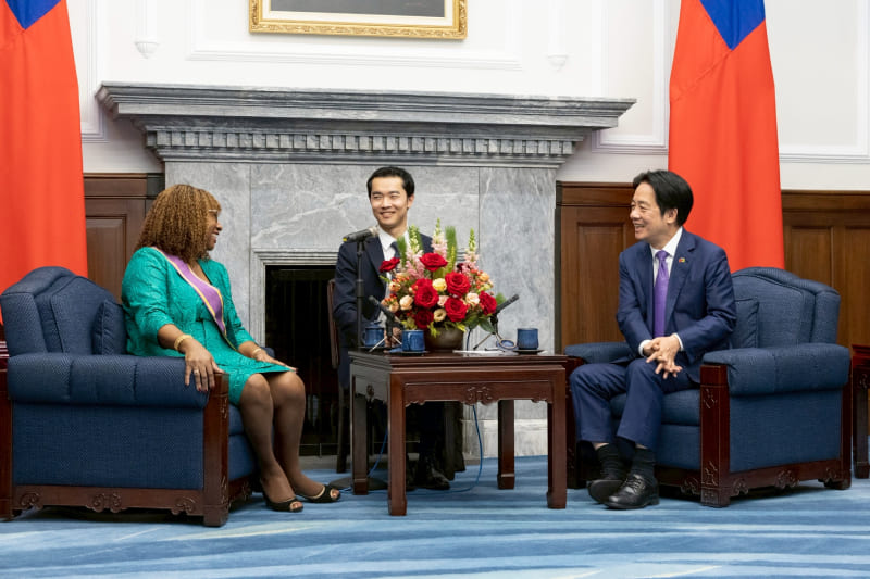 President Lai confers decoration on Saint Vincent and the Grenadines Ambassador Andrea Clare Bowman