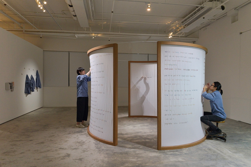 「代工繡場」展覽現場,2015年。