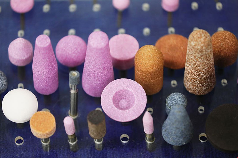 Abrasive mounted points of various types.