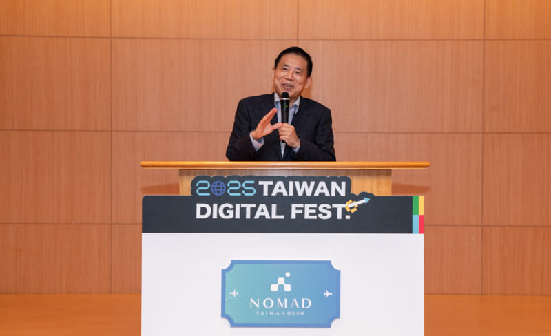 National Development Council Minister Liu Chin-ching speaks about Taiwan’s advantages for digital nomads June 7 in Taipei City. (Courtesy of NDC)